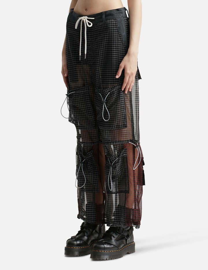 Unisex Check Drawstring Cargo Pants Placeholder Image