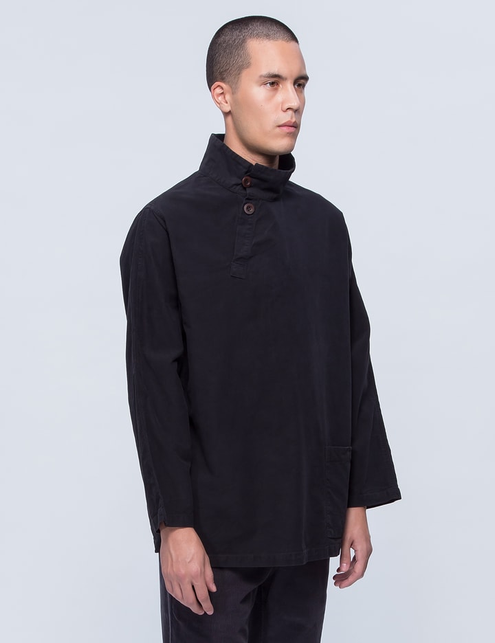 Black Mud Dye Moleskin H/neck Pull Shirt Placeholder Image