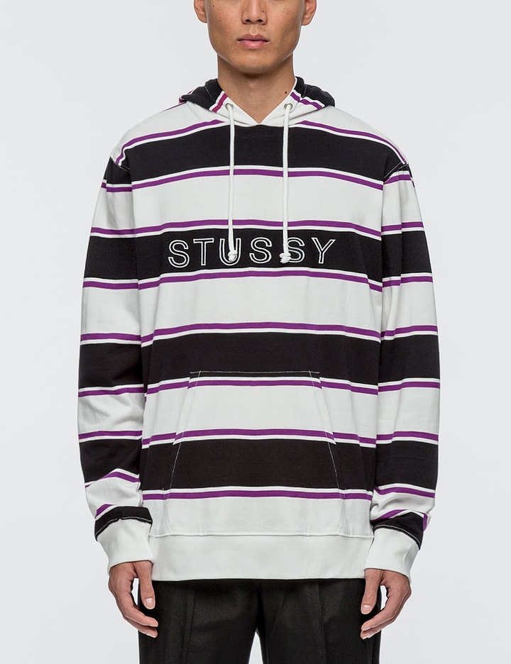 Heavy Jersey Striped Hoodie Placeholder Image
