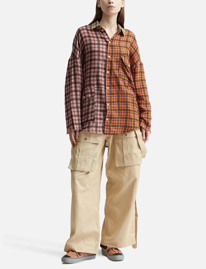 Unisex Patchwork Check Shirt Placeholder Image