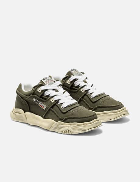 "PARKER" Original Sole Vintage Effect Embroidered Canvas Low-Top Sneaker view 11