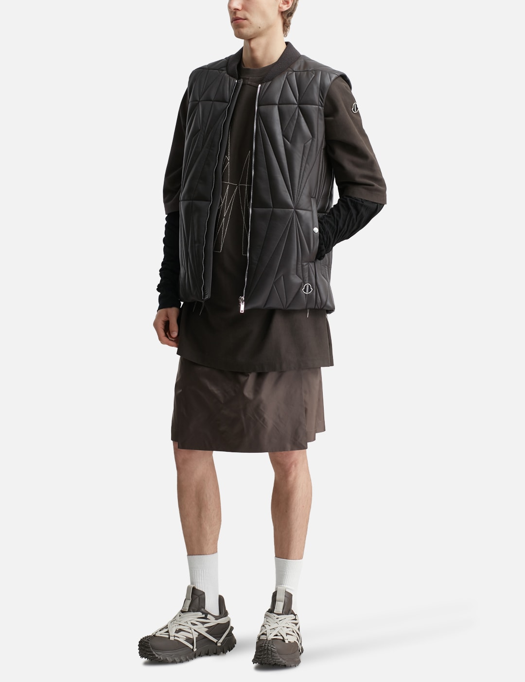 Moncler + Rick Owens Geocamo Flight Nappa Leather Gilet view 20