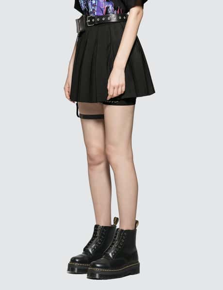 Hyein Seo - Pleated Skirt With Leather Garter Belt | HBX Hyein Seo - Pleated Skirt With Leather Garter Belt | HBX