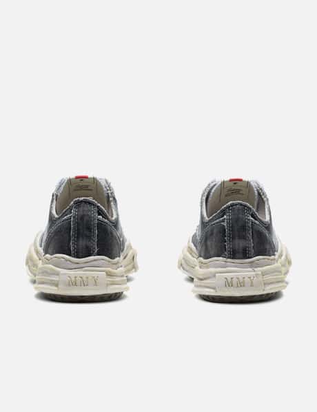 “HANK” OG Sole Bleach-Wash Denim Canvas Low-Top Sneaker view 9