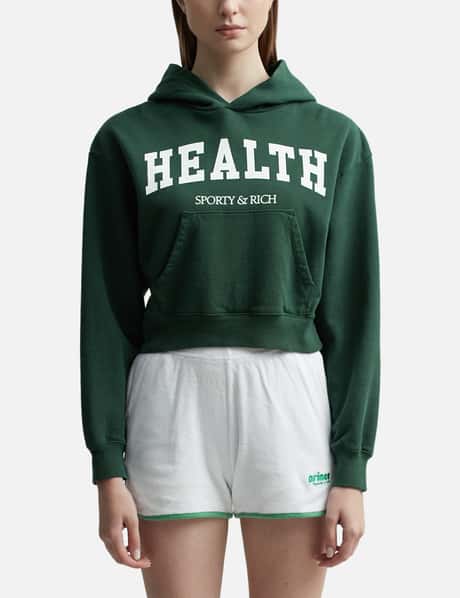 Sporty & Rich HEALTH IVY CROPPED HOODIE