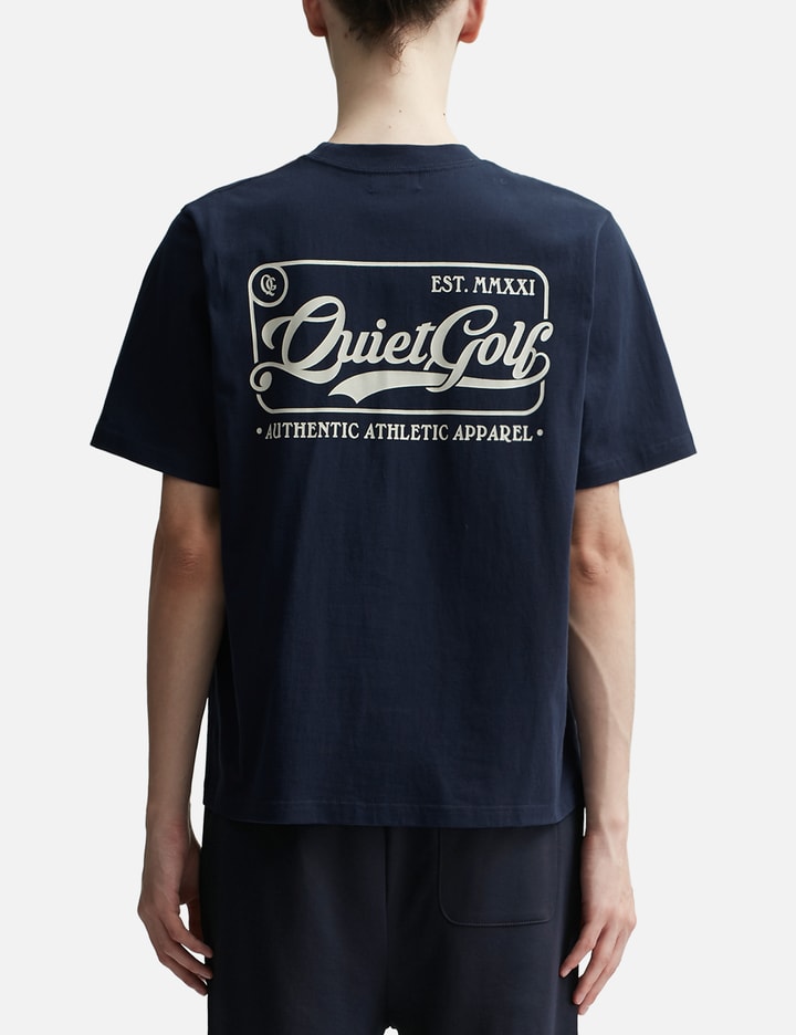 Shop Quiet Golf Badge T-shirt In Blue