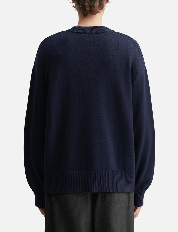 アミ パリス Crewneck Ami De Coeur Cardigan