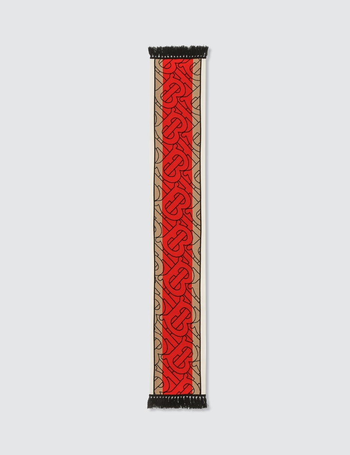 Striped Monogram Cashmere Jacquard Scarf Placeholder Image