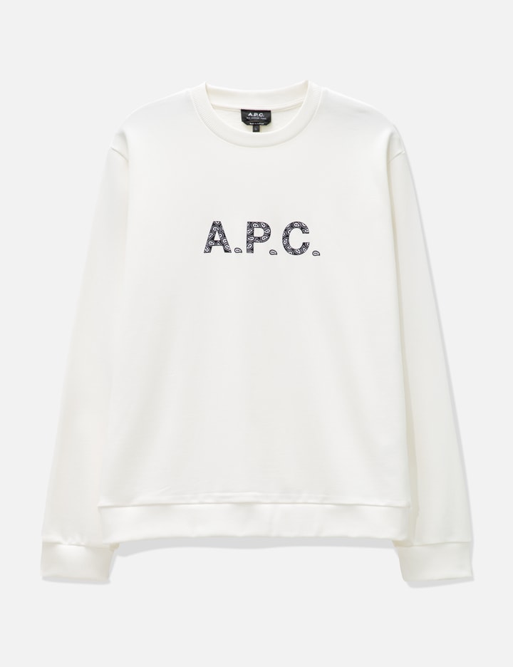 Apc A. P.c. X Carhartt Ice Sweatshirt In Khaki Cotton In White