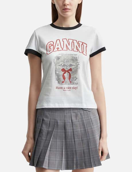 Ganni Cropped Kitty T-Shirt
