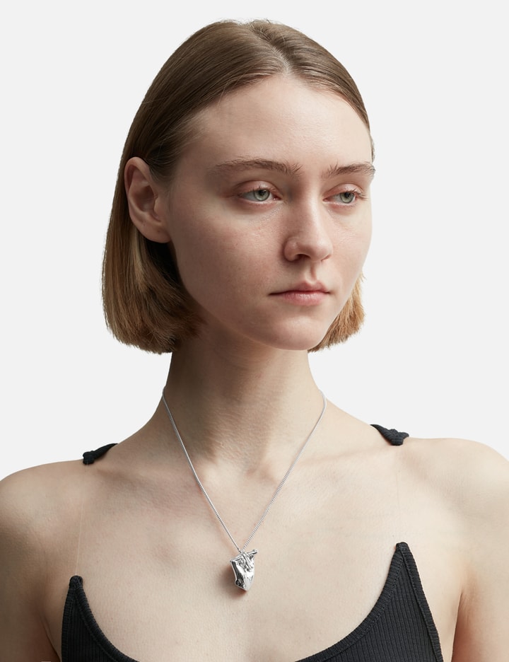 Shop Y/project Mini Finger Heart Pendant Necklace In Silver