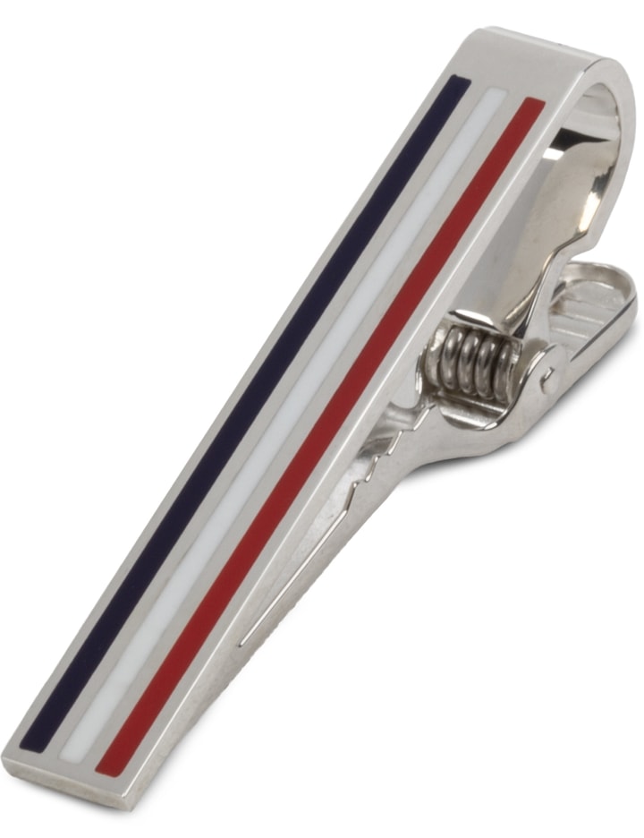 Classic Horizontal Long Tie Bar With RWB Enamel Placeholder Image