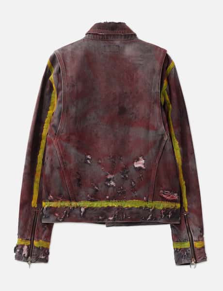 Red Washed Painted Line Jacket view 9