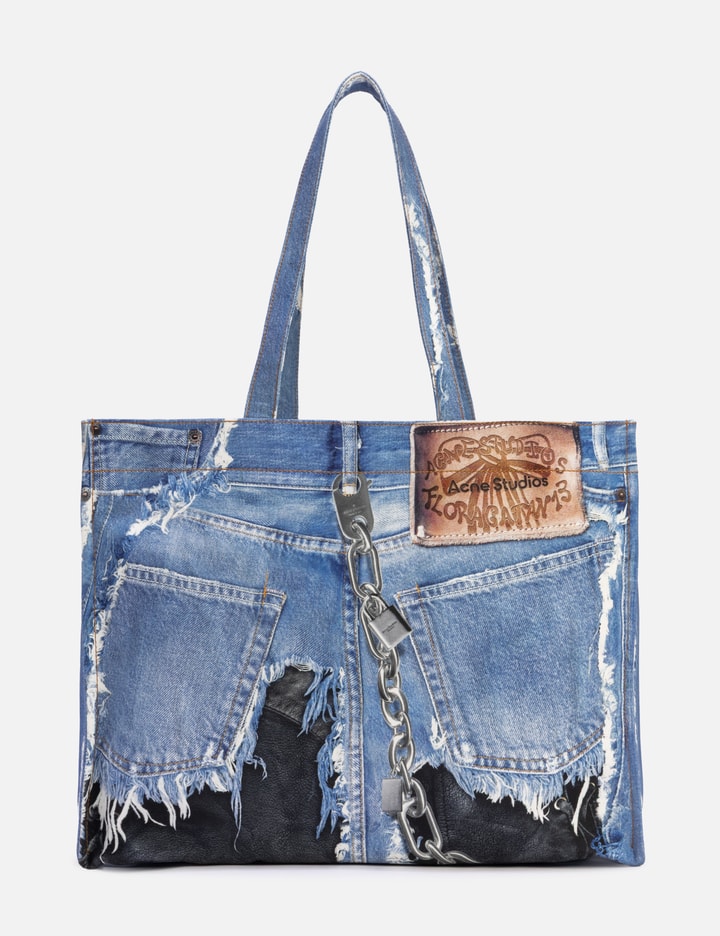 Acne Studios Denim Print Tote