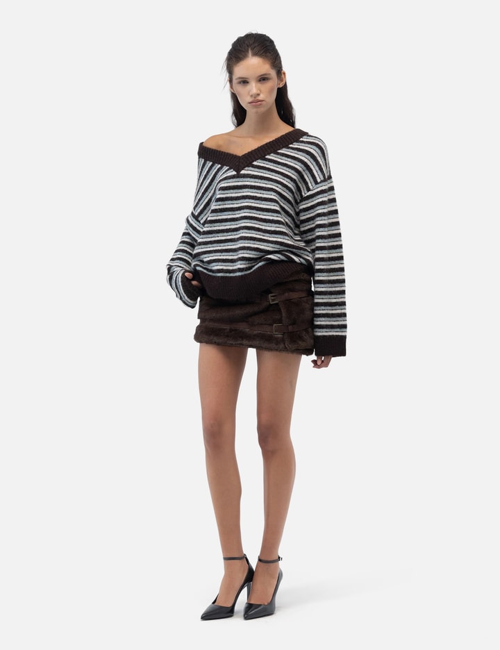Glowny MELLOW V-NECK STRIPE KNIT