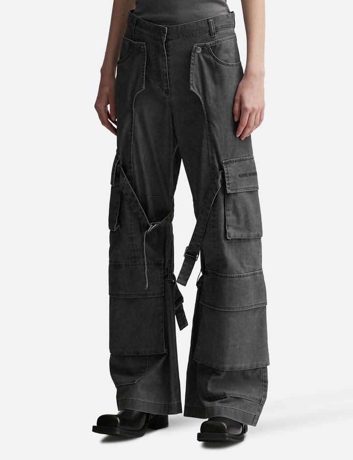 Shop Acne Studios Cargo Trousers In Black