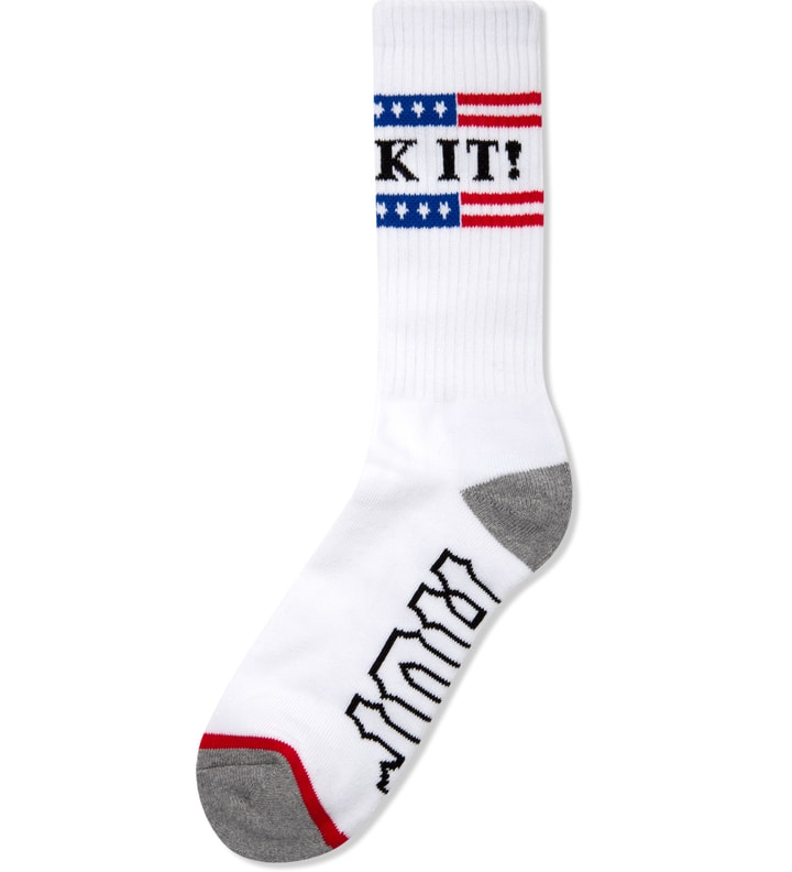 White Fuck It Crew Socks Placeholder Image