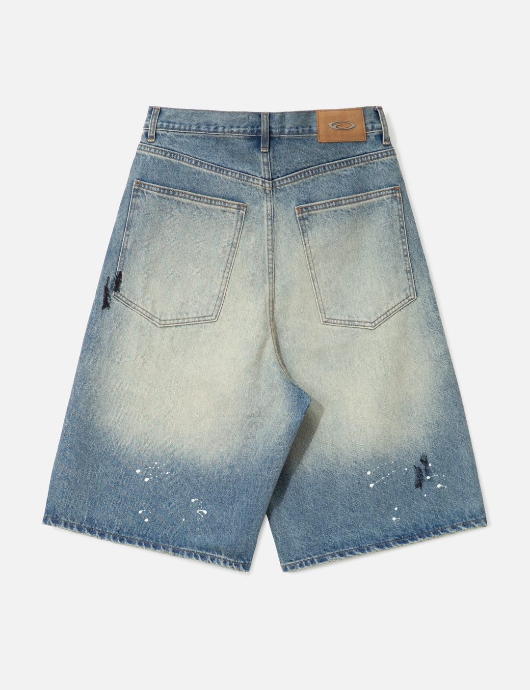 Dirty Mid Blue Baggy Shorts view 9