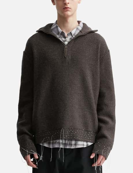 Wool Quarter-Zip Sweater view 10