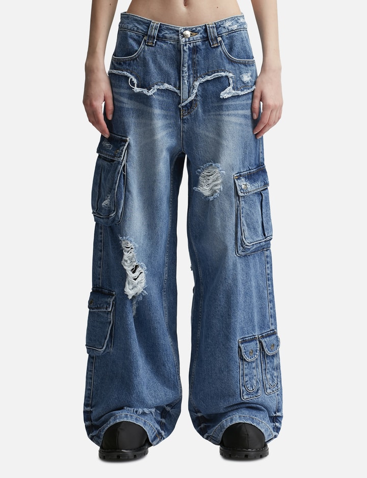 Simiz Denim Cargo Jeans Placeholder Image