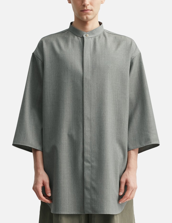 Band Collar Short Sleeve Shirt Placeholder Image