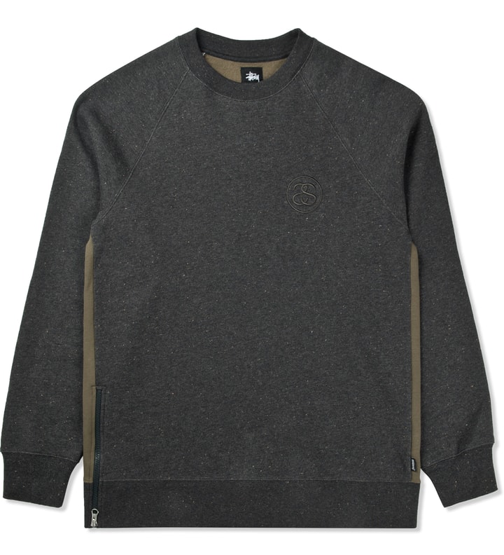 Heather Black Lux Fleece Crew Sweater Placeholder Image