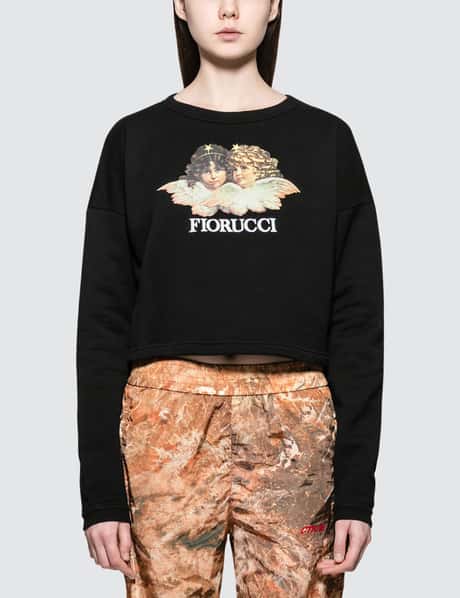 Fiorucci Vintage Angels Italian Cropped Sweatshirt HBX