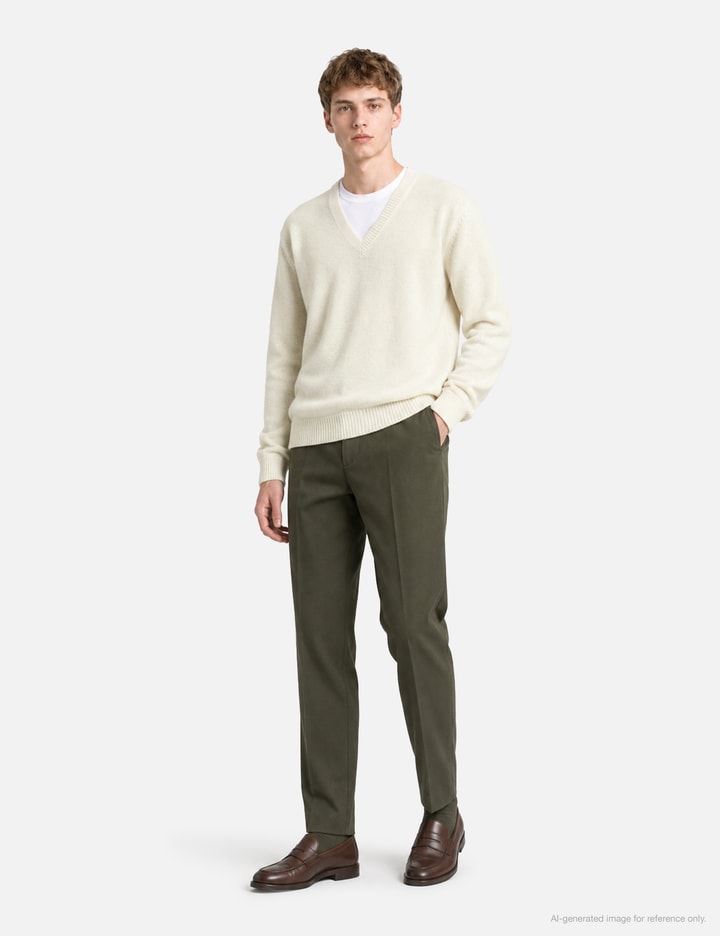 Moondal 24 Deep V-Neck Knit In Ivory