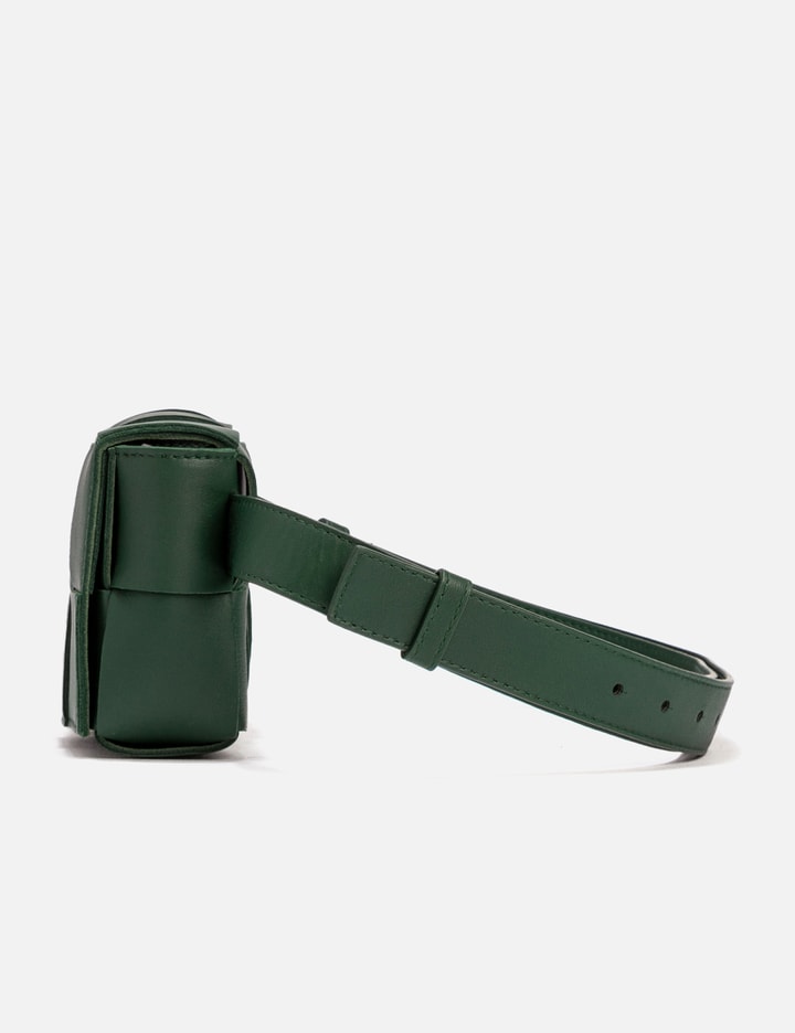 Shop Bottega Veneta Cassette Belt Bag In Green