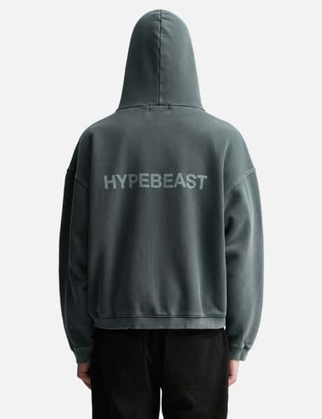 GARMENT DYED LOGO ZIP-UP HOODIE view 15
