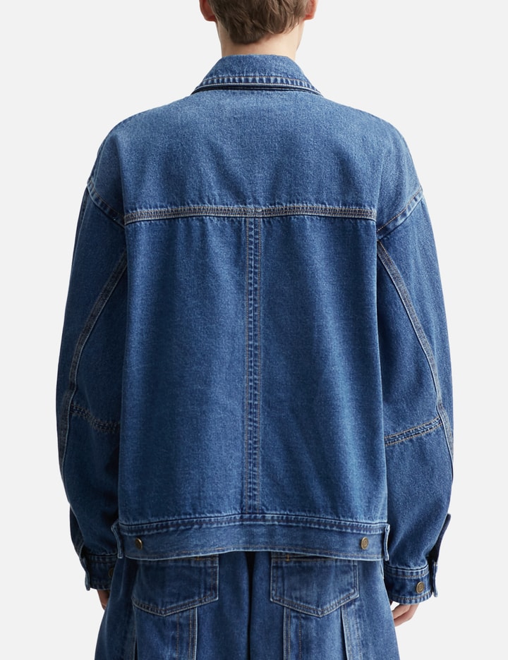 Asymmetric Vertical Denim Trucker Jacket Placeholder Image