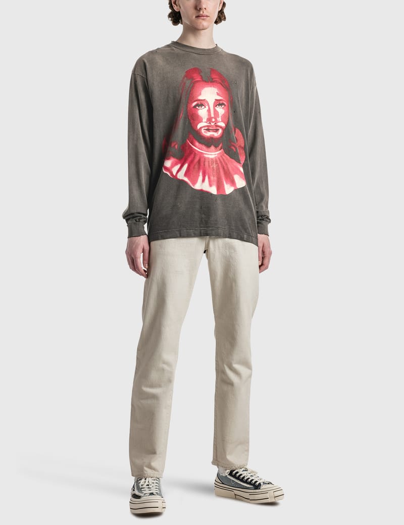 SAINT MICHAEL BORN X RAISED HOODIE GRAY Saint Michael - Saint Michael x Born X Raised Clown Long Sleeve T