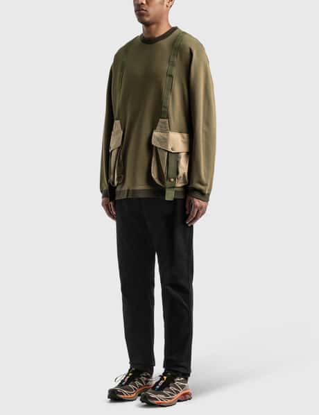 White Mountaineering - Hunting Pocket Taped Sweatshirt | HBX 
