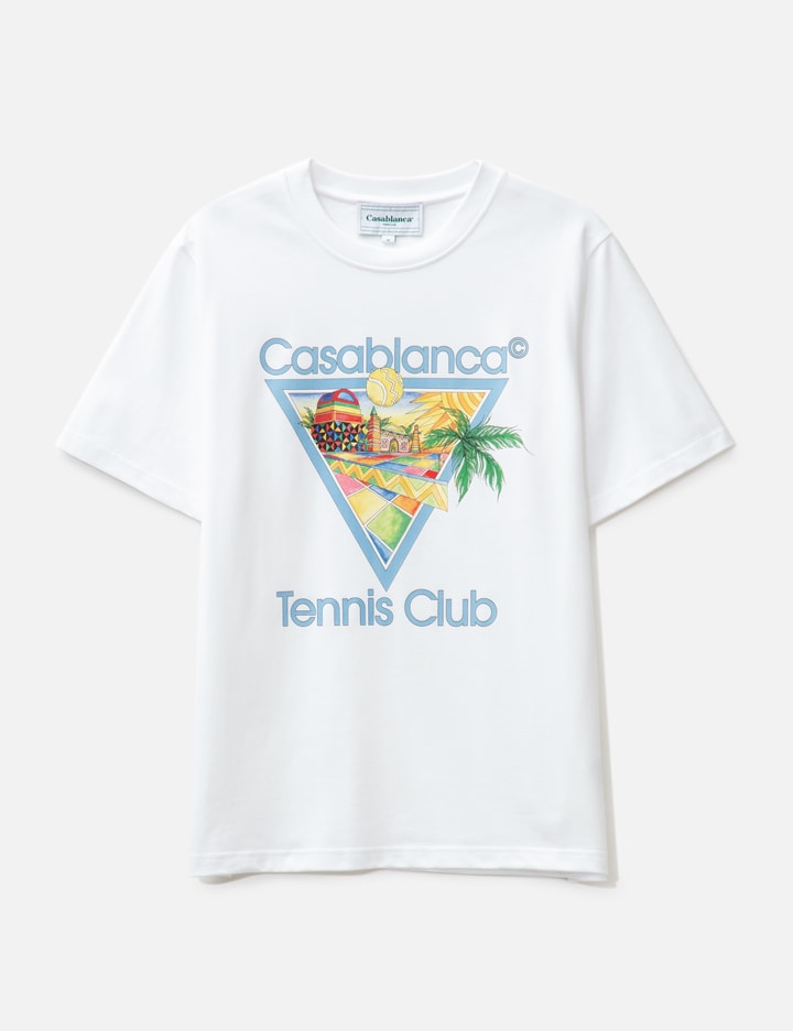 Casablanca Afro Cubism Tennis Club T-shirt In White