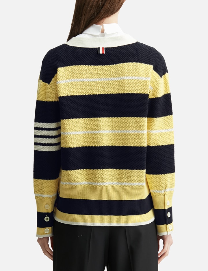 Thom Browne Seed Stitch 4-Bar Cardigan