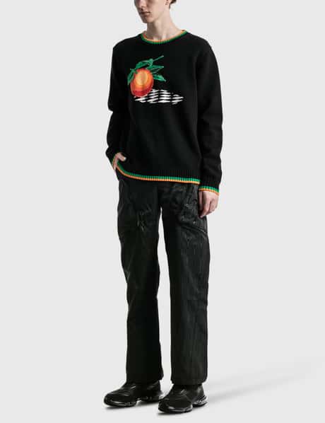 Casablanca - オレンジ インターシャ セーター | HBX - ハイプビースト  