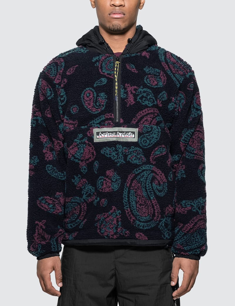 Aries - Paisley Half Zip Fleece | HBX 