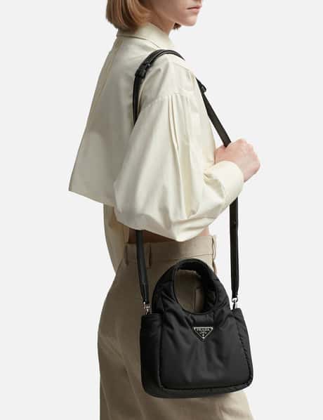 Black Soft Padded Re-Nylon Mini Bag