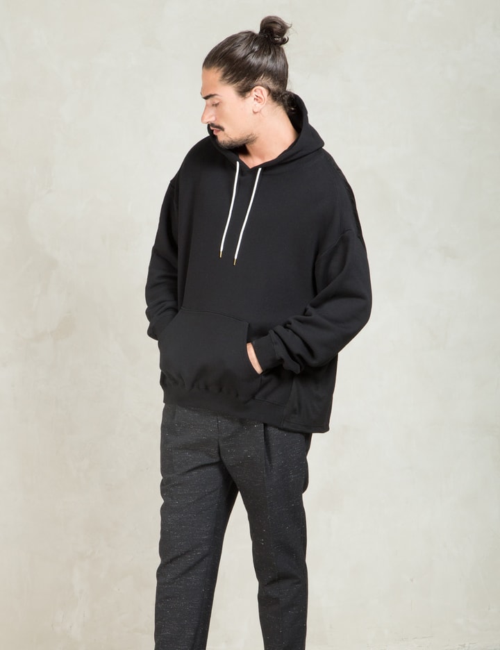 Black Drape Sweat Parka Hoodie Placeholder Image