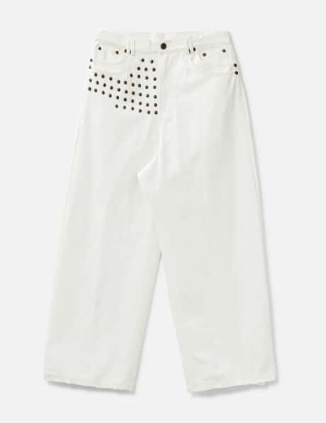 "Devlin" Studded Waxed Baggy Denims view 7