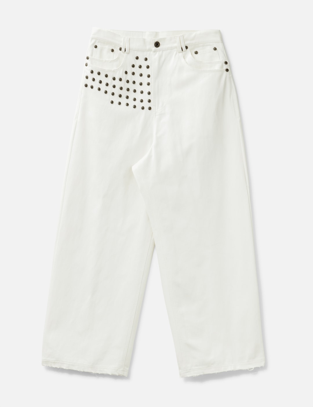 "Devlin" Studded Waxed Baggy Denims view 8