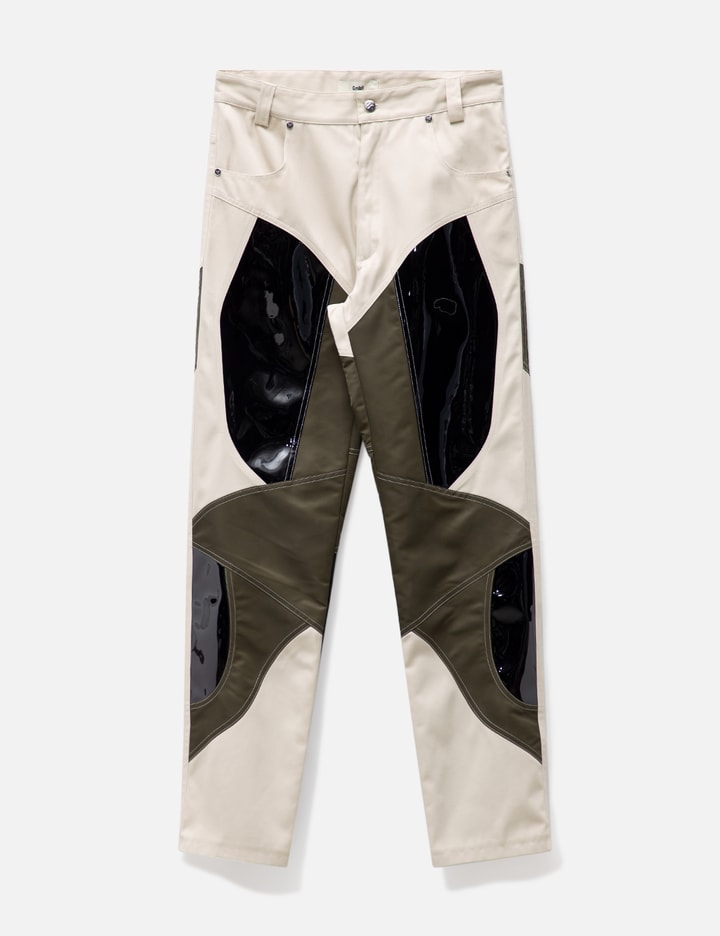 Gmbh Patchwork Vinyl Trousers In Multicolor