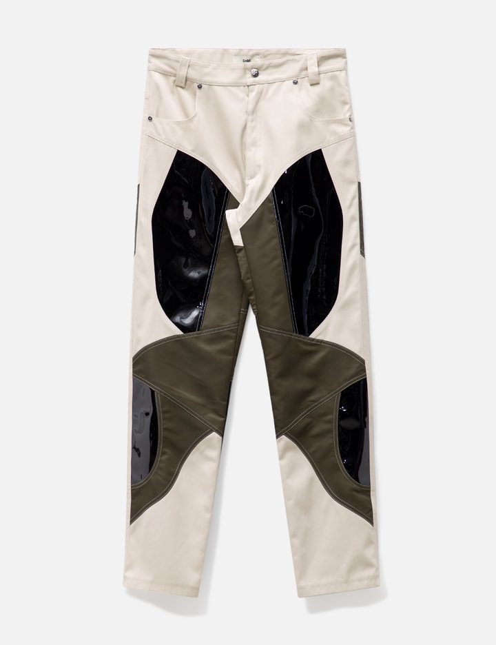 PATCHWORK VINYL TROUSERS Placeholder Image