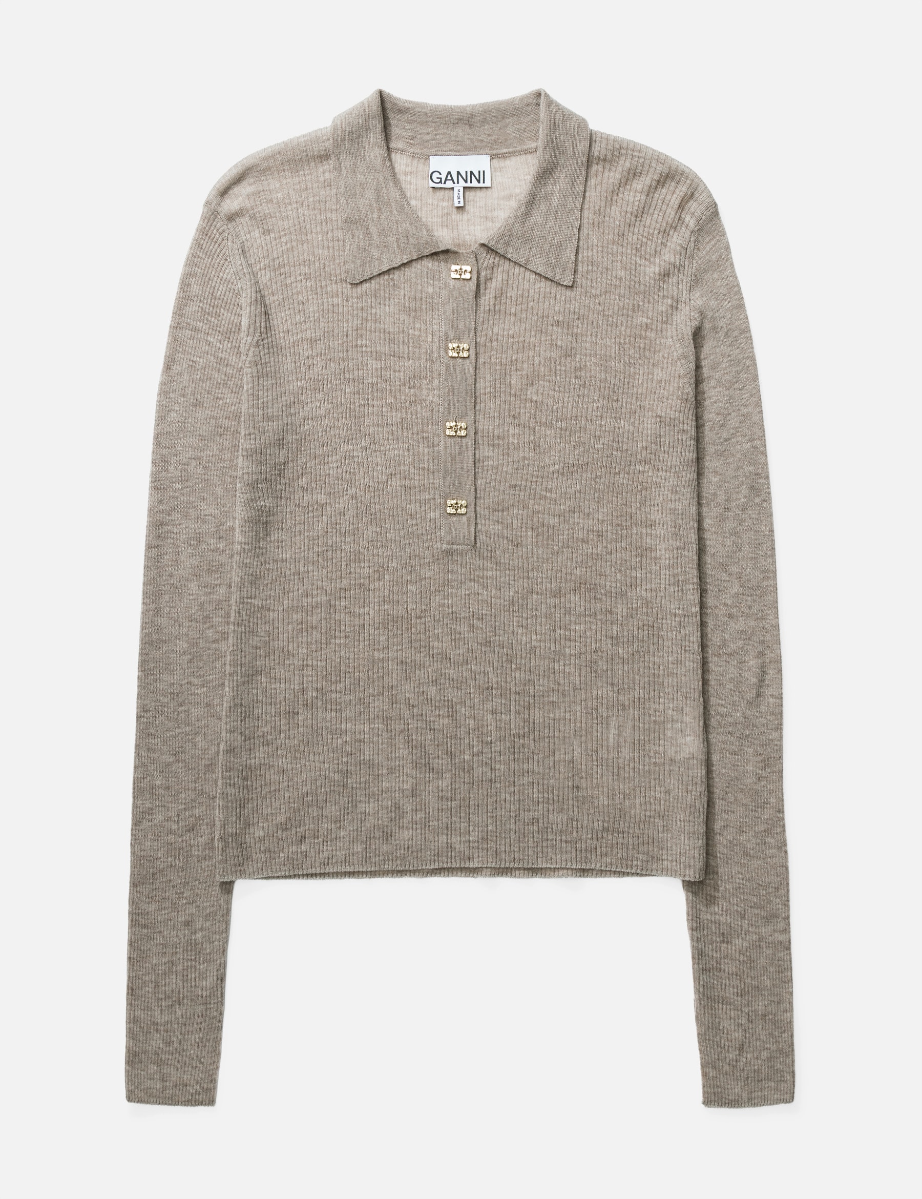 Polo Shirt In Sheer Wool view 16