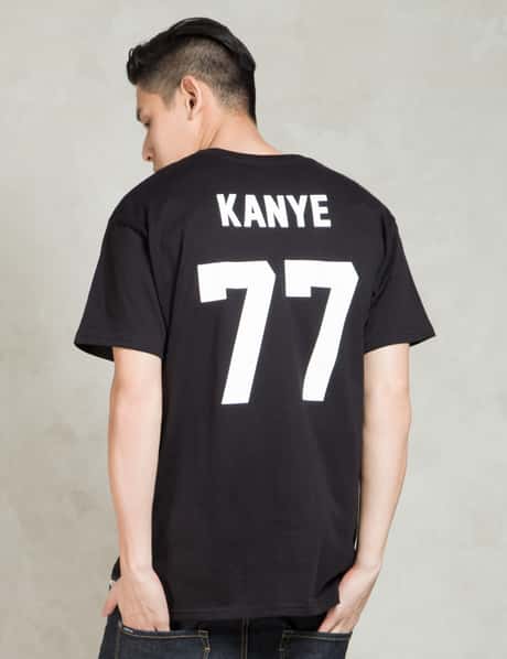 LES (ART)ISTS Black KANYE77 Football T-Shirt HBX HYPEBEAST