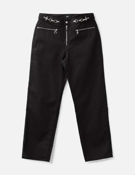 Three-Zip Embroidered Pants view 7