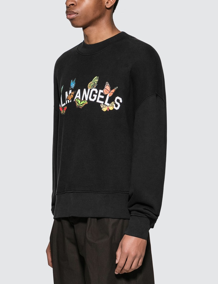 Palm Angels Sketchy logo-print Cotton-jersey Sweatshirt - Men - Black Sweats - XS