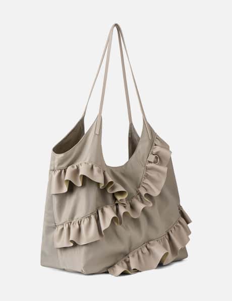 Frill Big Bag In Beige view 9
