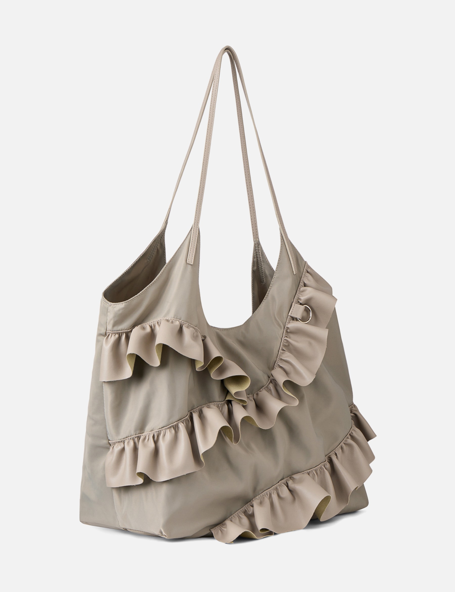 Frill Big Bag In Beige view 20