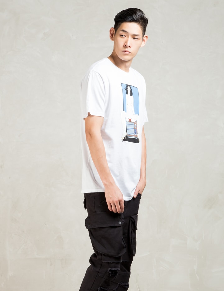 White Huf X Nagel Television T-shirt Placeholder Image